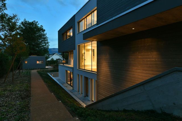 Vue de nuit - Villa réalisée par T&DI