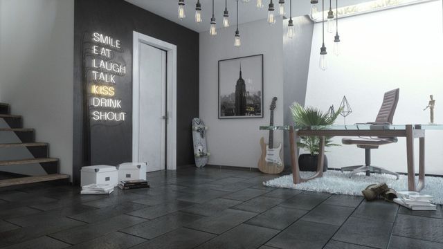 Projet 3D intérieur - villa jumelée