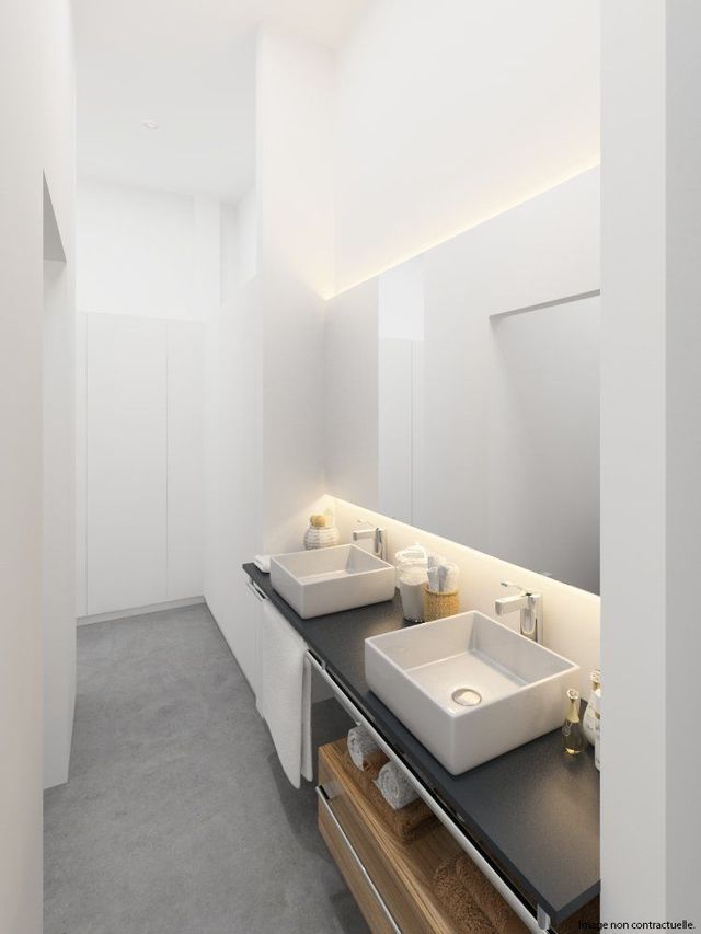 Vue salle de bains pour construction d'appartements