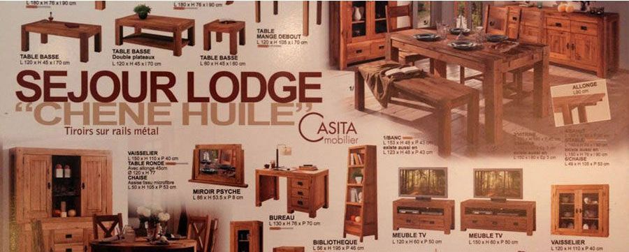 Un propectus de mobiliers en bois.