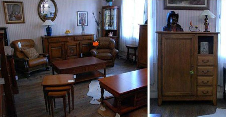 Mobiliers en bois d'un salon.