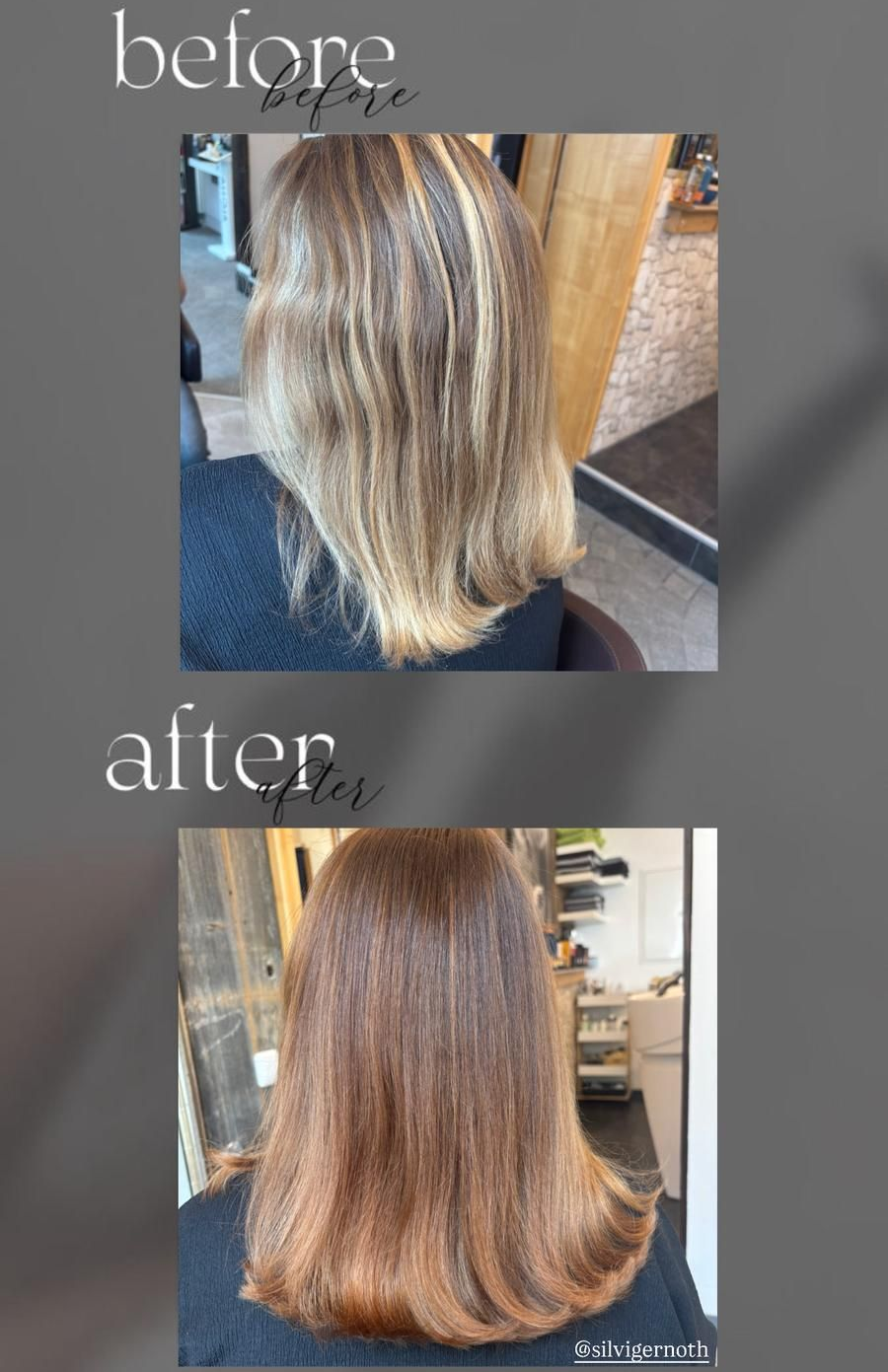 Eine lächelnde Braut in einem weißen Paillettenkleid hält einen Strauß weißer Rosen und Grünzeug im Freien vor dem Hintergrund nebelverhangener Berge.