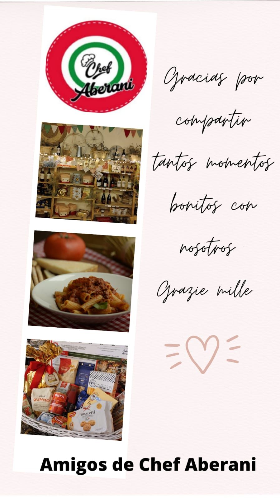 A poster that says amigos de chef aberani on it