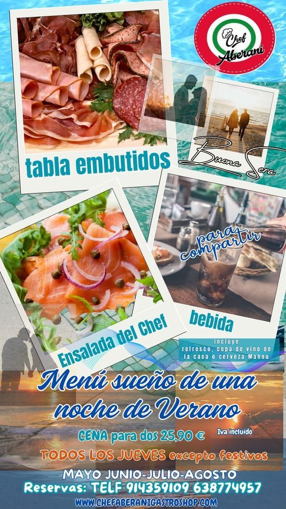 Un menú para un restaurante llamado caponata