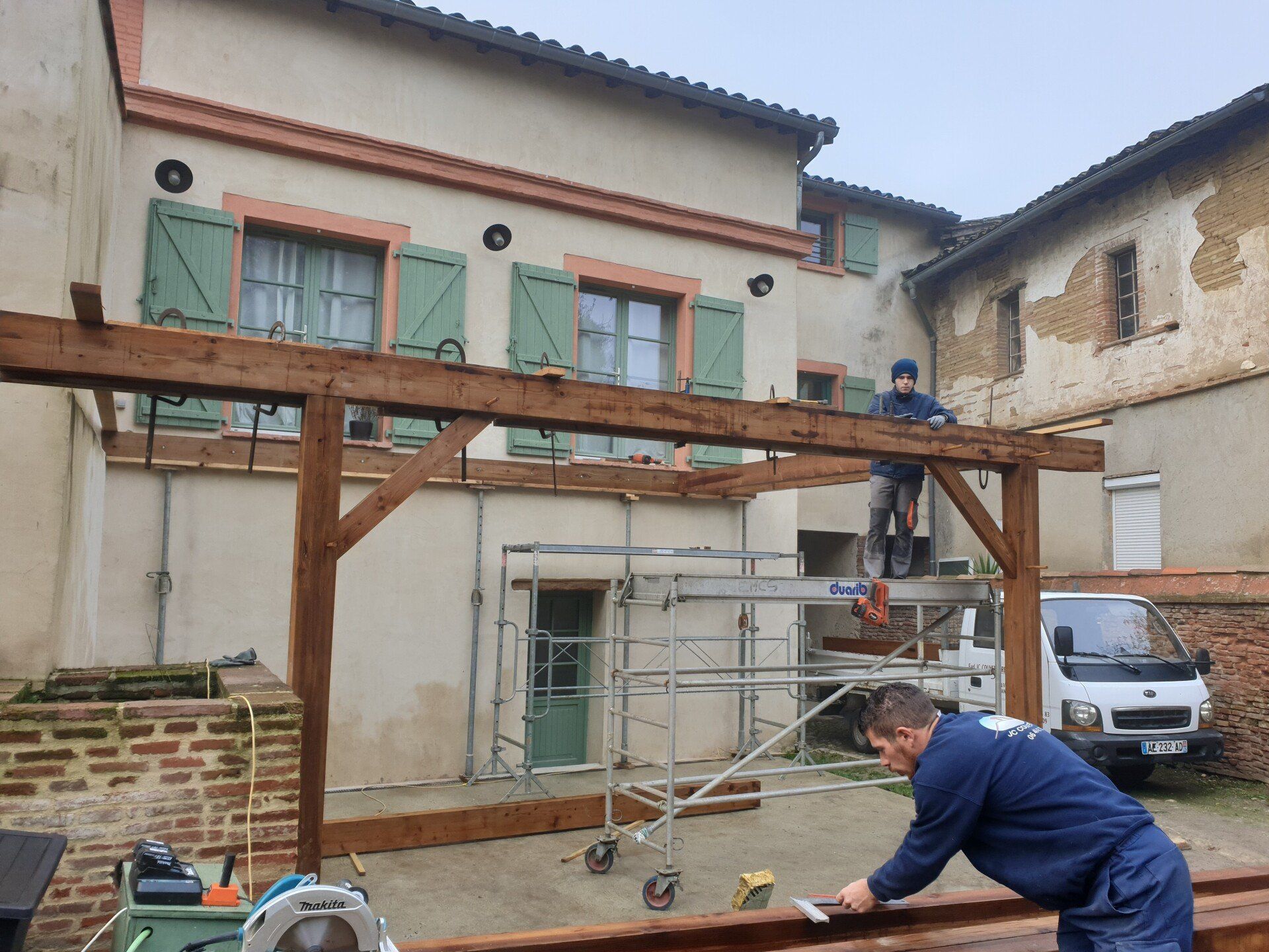 Travaux création terrasse
