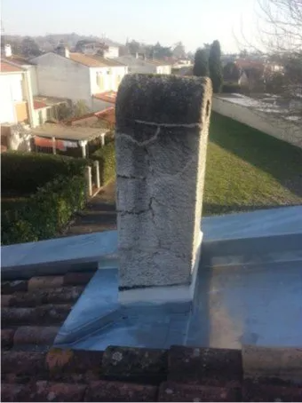 Contours de cheminée en zinc