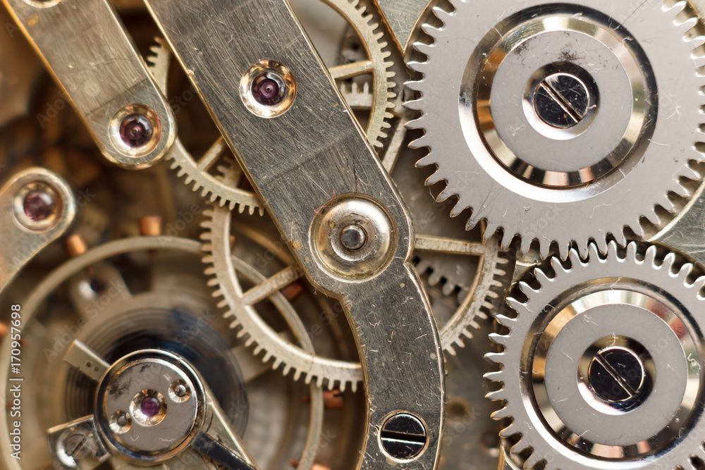 Le mécanisme d'une ancienne montre