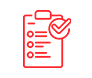 Un icono de un portapapeles con una marca de verificación en él.