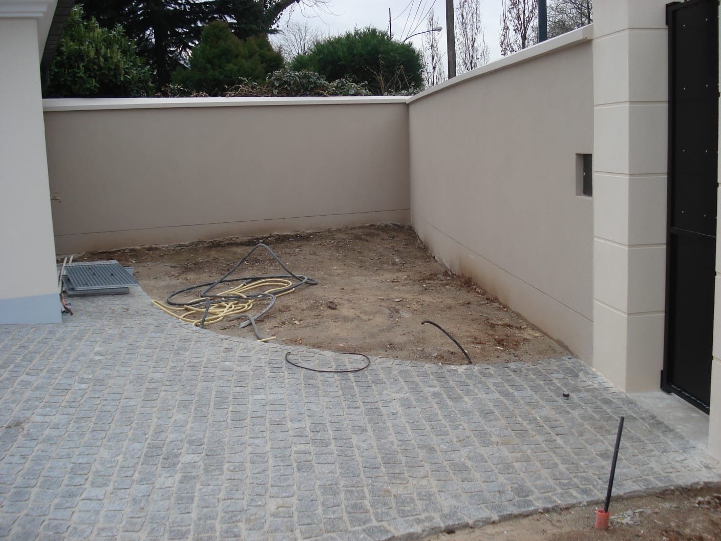 Photo d'une terrasse en construction