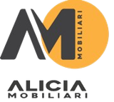 El logotipo de Alicia Mobiliari es negro y naranja.