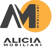El logotipo de Alicia Mobiliari es negro y naranja.