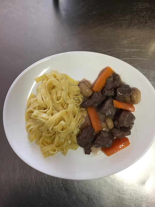 Plat tagliatelles viande