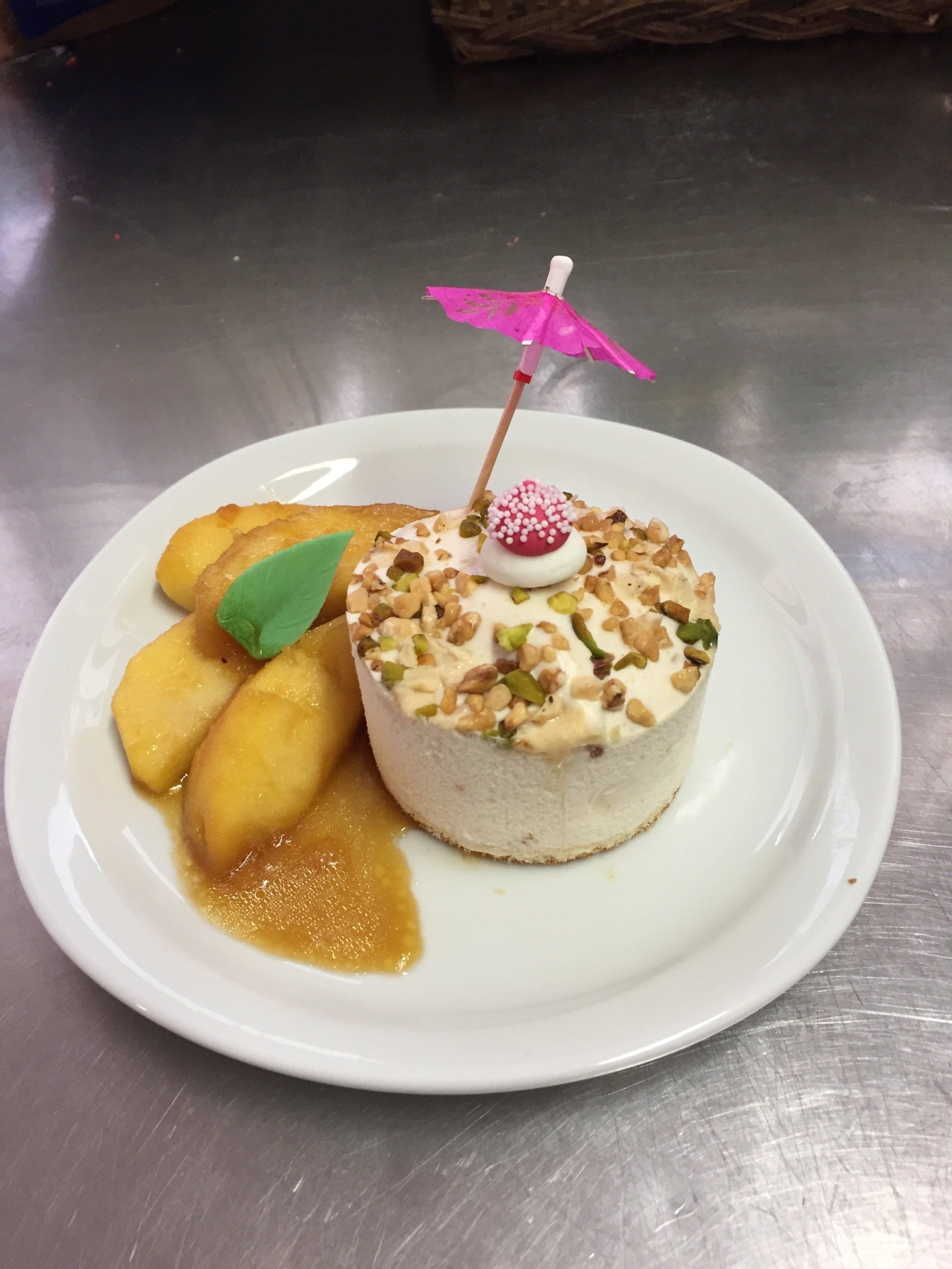 Dessert avec parasol