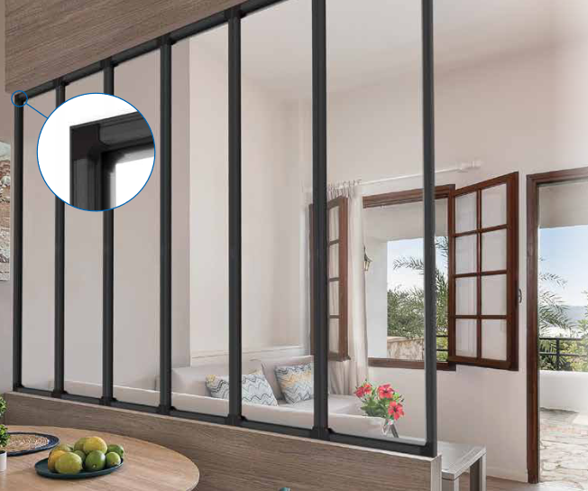 Verrière de séparation de pièce