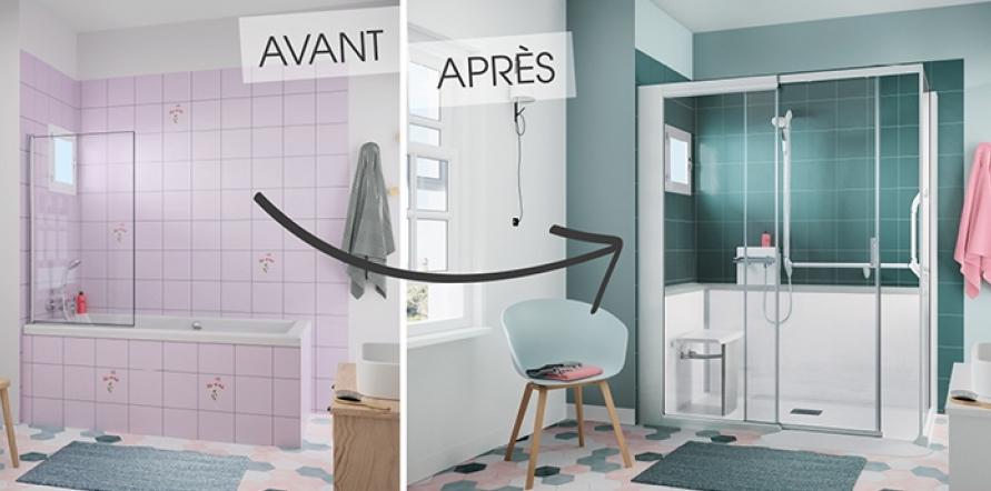 Remplacement Baignoire par douche KINEMAGIC