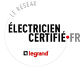 Logo électricien certifié Legrand