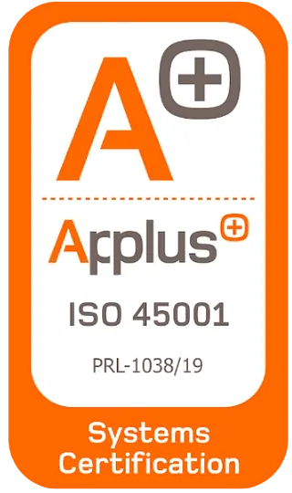 Logotipo de certificación del sistema ISO 45001 A+