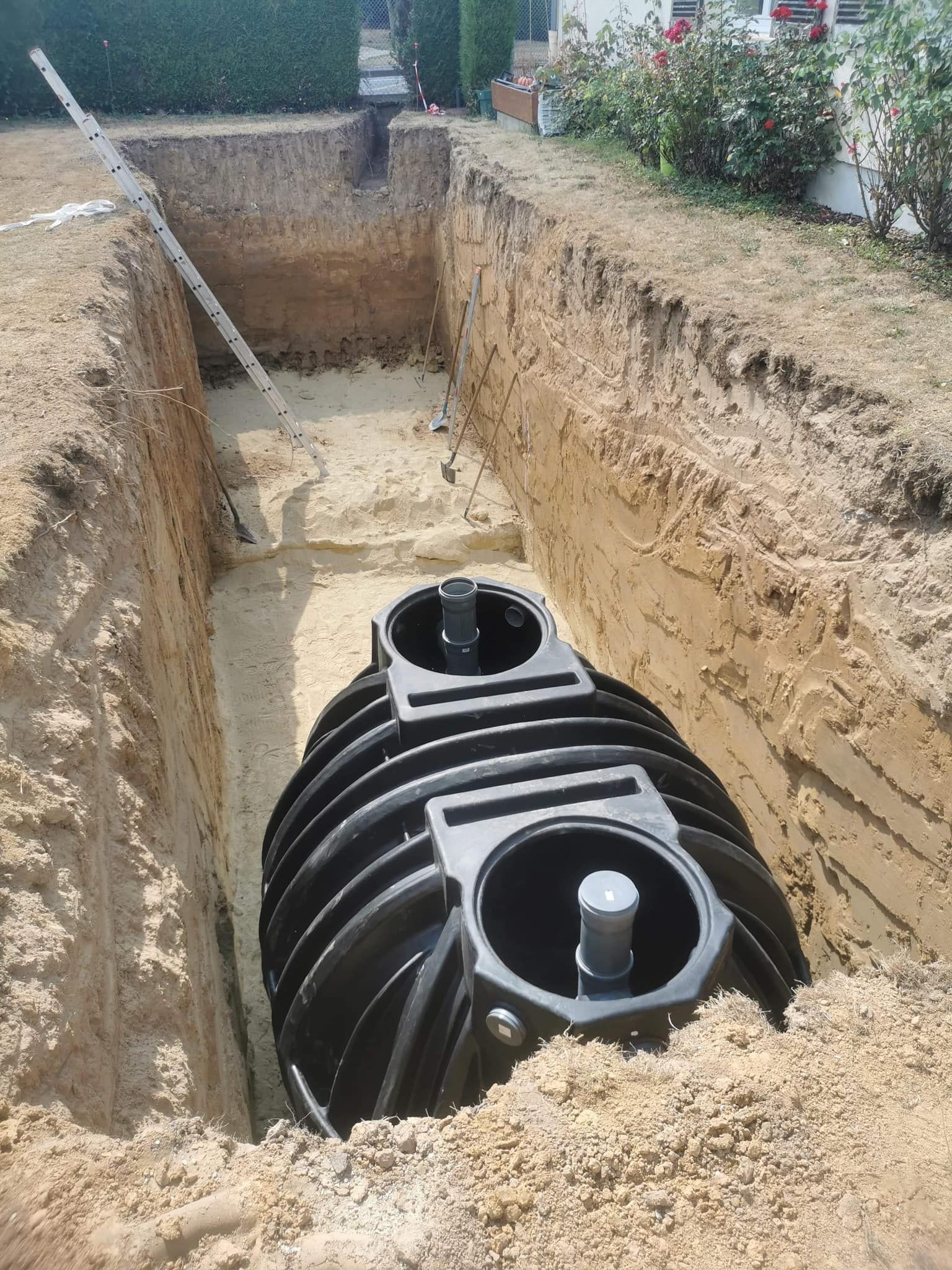 Pose d’une fosse septique