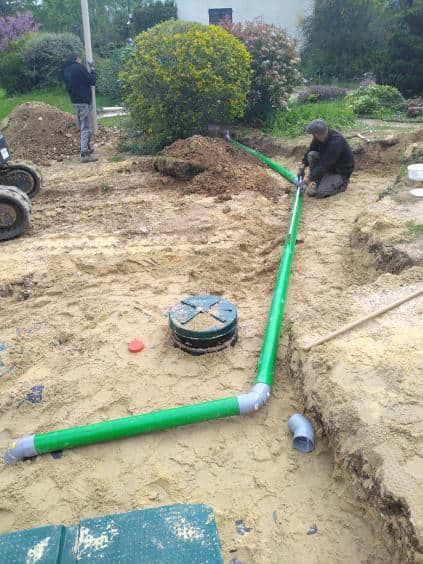 Pose d’un système d’assainissement