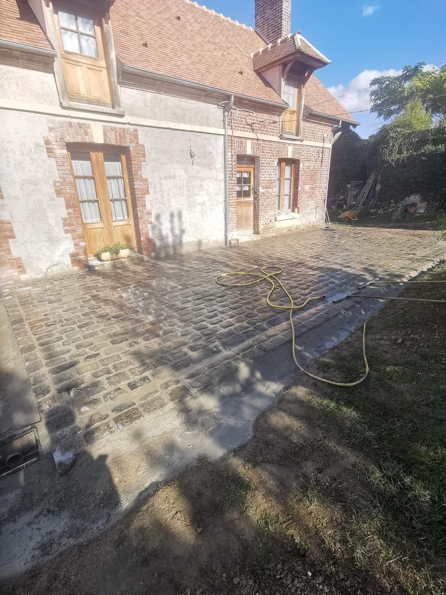 Terrasse en pavé