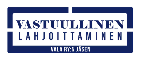 Vastuullinen Lahjoittaminen ry:n jäsentunnus. Tunnusta voivat hyödyntää VaLa ry:n jäsenjärjestöt.
