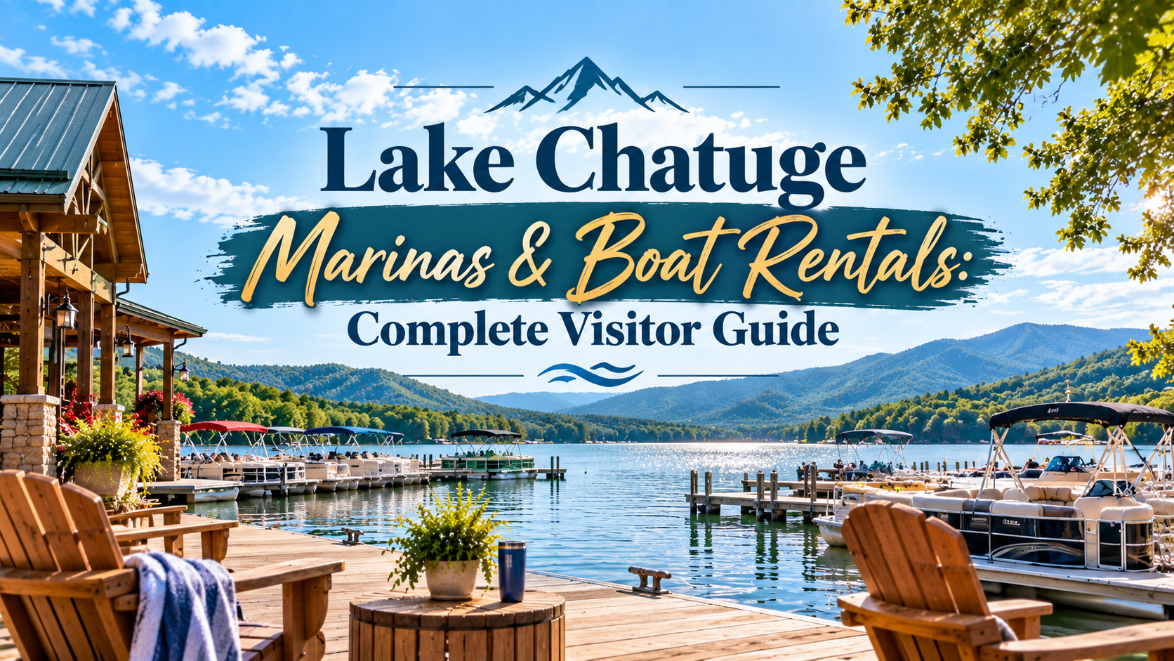 Lake Chatuge marinas and boat rentals guide with docks, lake, and mountain backdrop