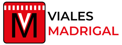 Un logotipo rojo y blanco para Viales Madrigal