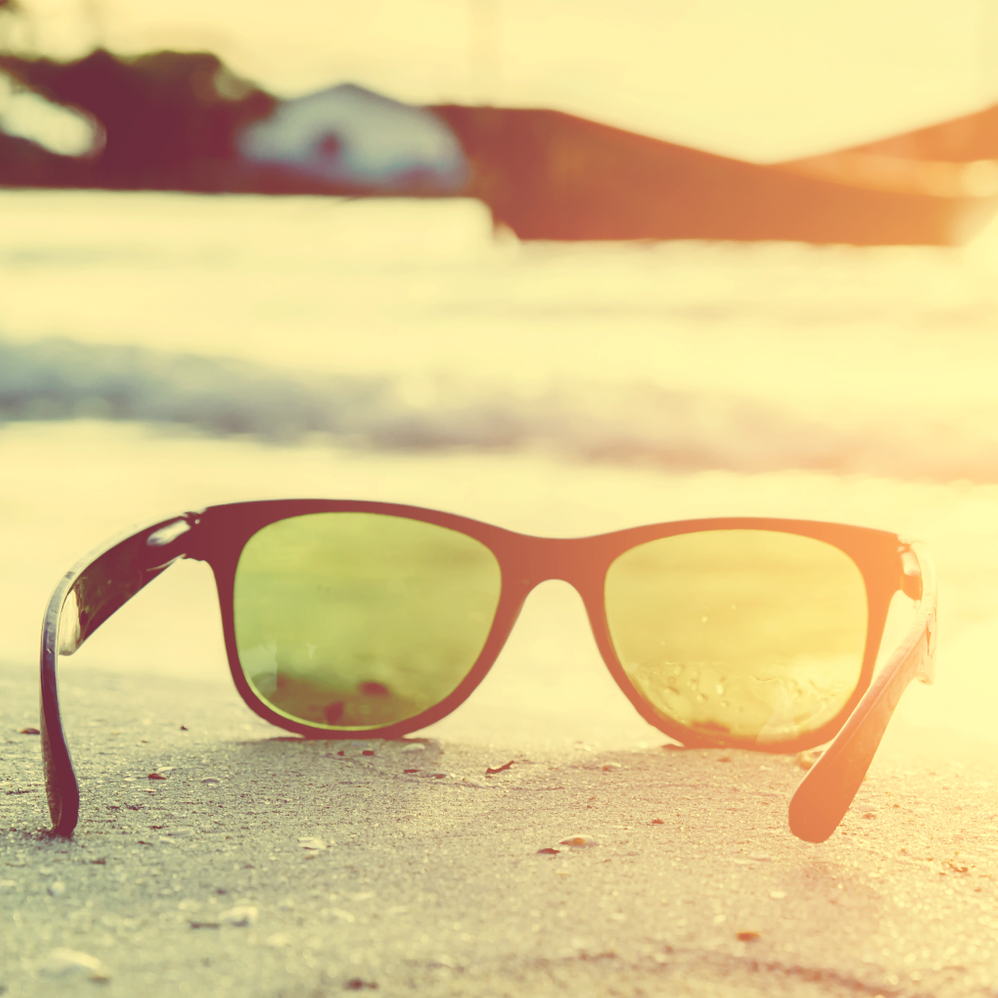 Lunettes plage au soleil