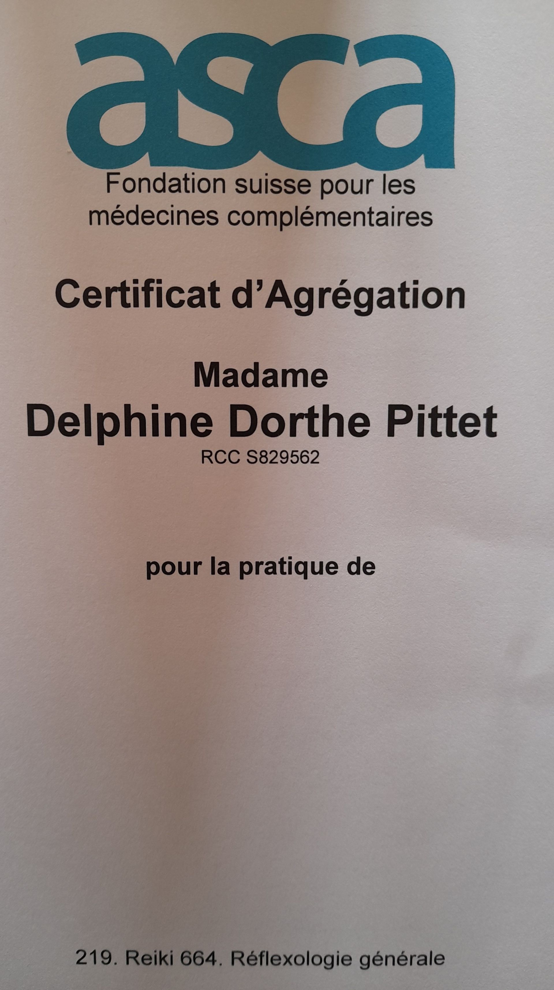 Soins reconnus ASCA et RME - Delphine Dorthe Pittet