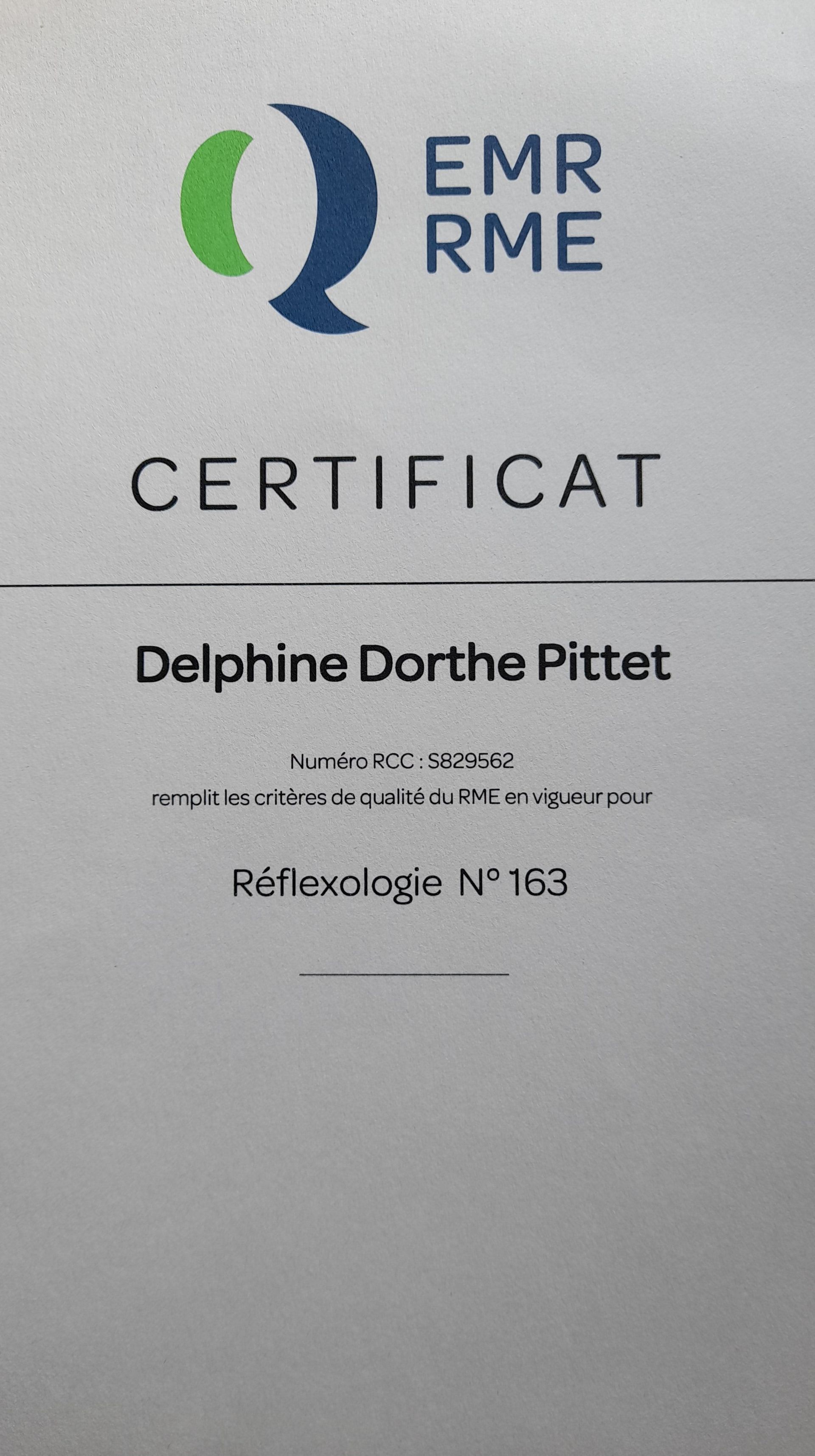 Soins reconnus ASCA et RME - Delphine Dorthe Pittet