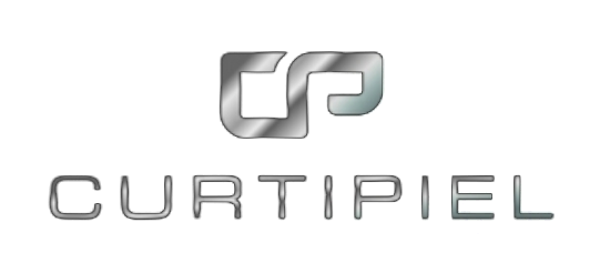 Se muestra un logotipo de Curtipiel sobre un fondo blanco.