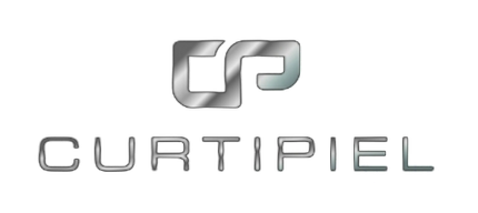 Se muestra un logotipo de Curtipiel sobre un fondo blanco.