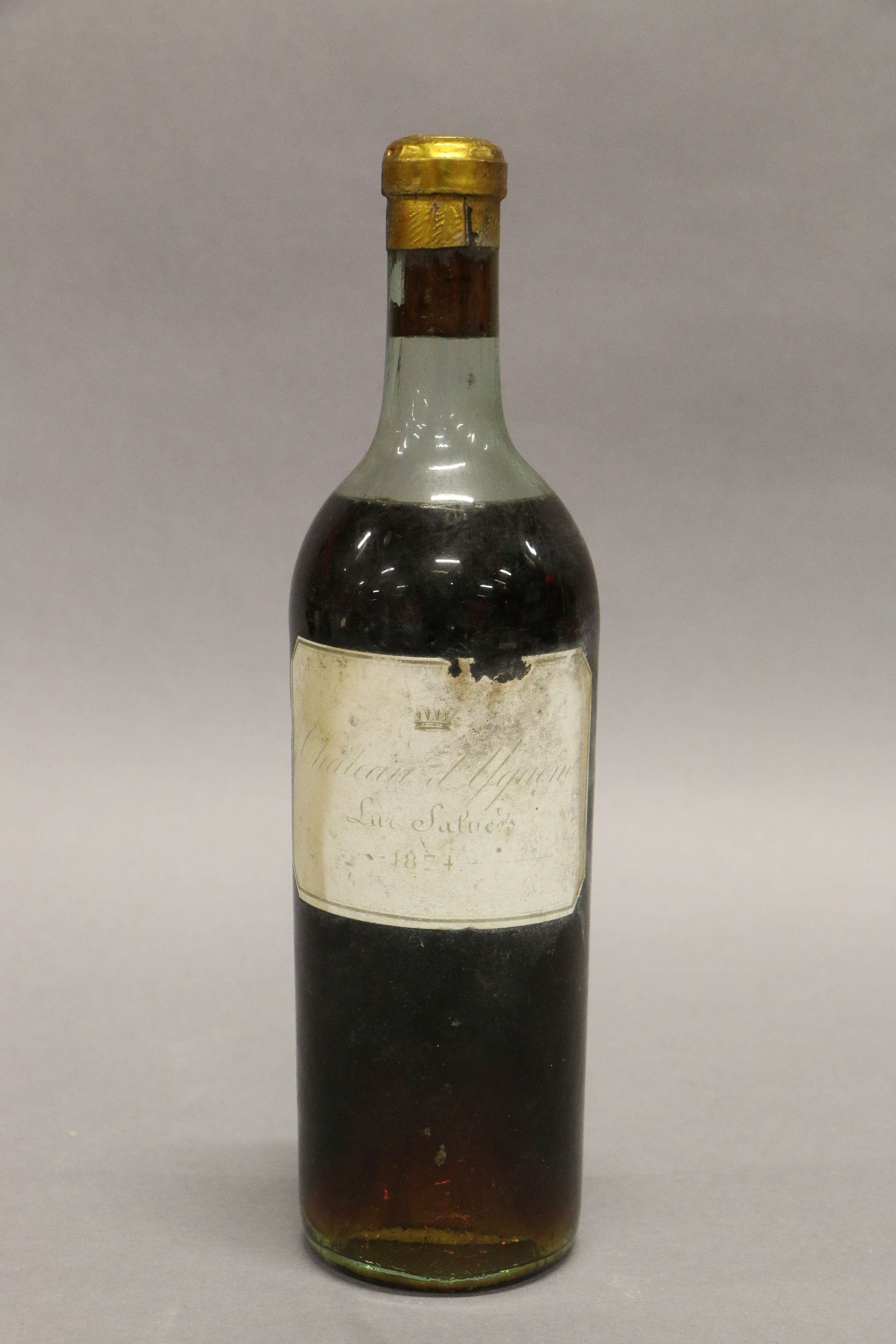 Bouteille château d'YQUEM, 1er cru supérieur Sauternes 1874.
