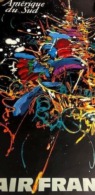 G. MATHIEU pour Air France Amérique du Sud. 100 x 60 cm. 