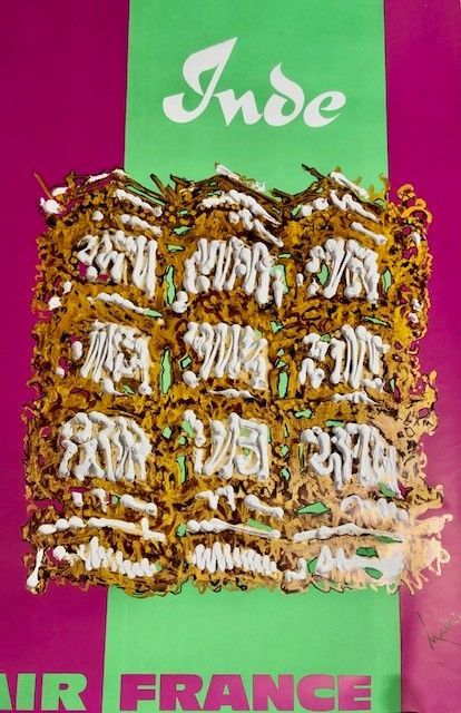 G. MATHIEU pour Air France  Inde 
100 x 60 cm