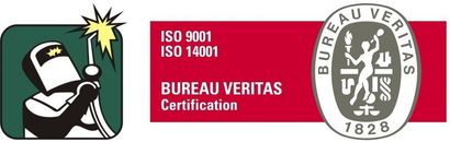 Dos logotipos para la certificación Bureau Veritas y la ISO 9001