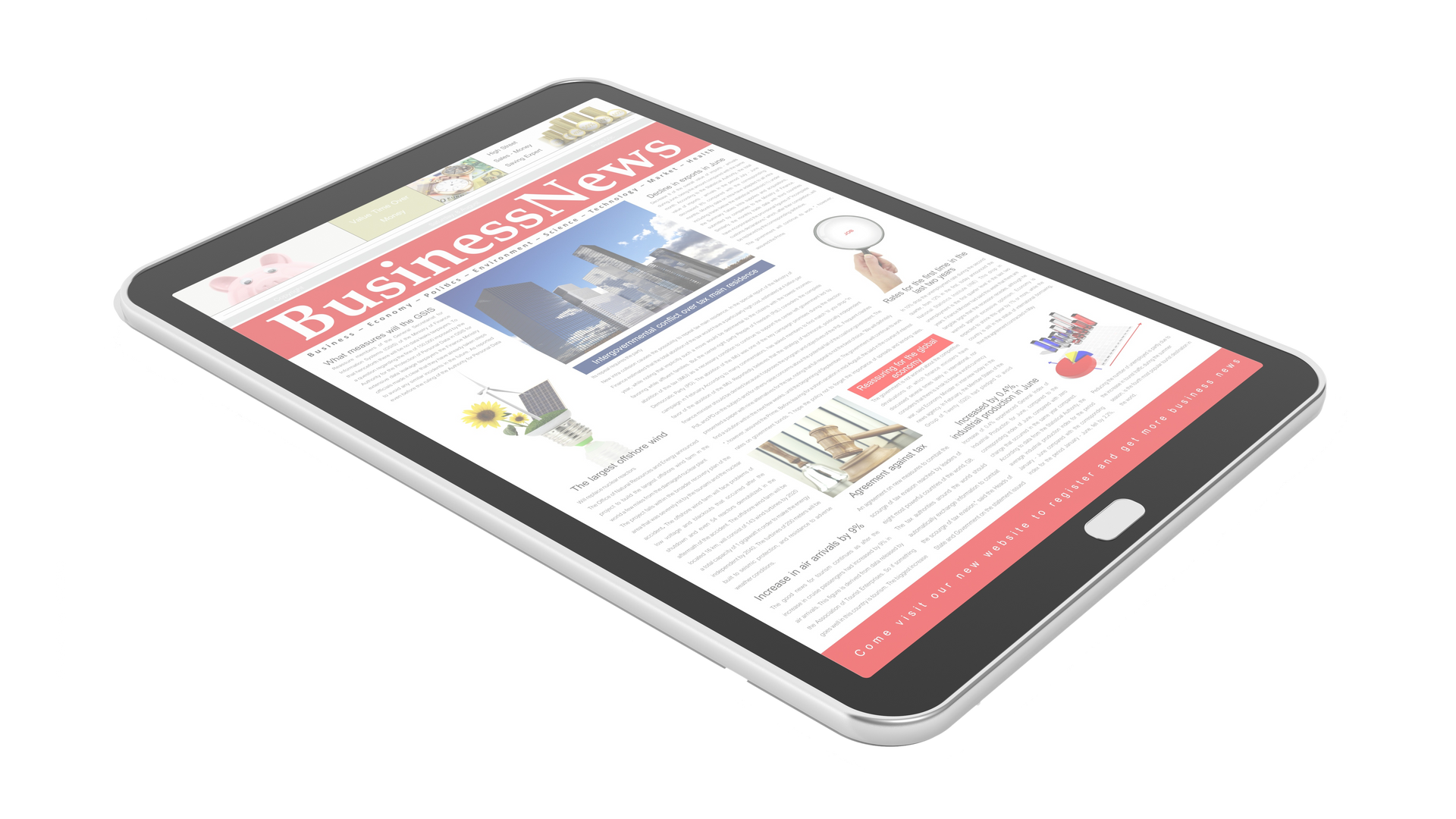 Eine Zeitung mit einer Brille darauf