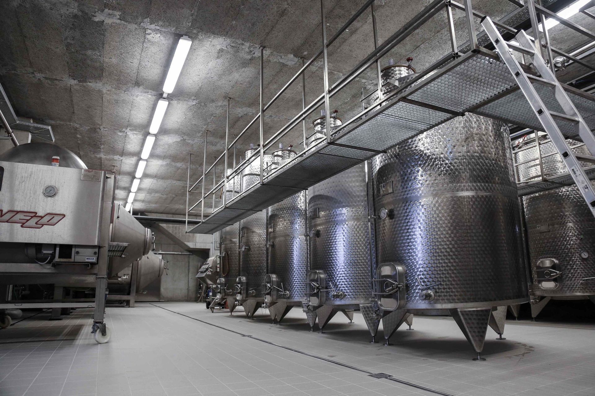 Cave des Bernunes - wine vats - Sierre - Valais