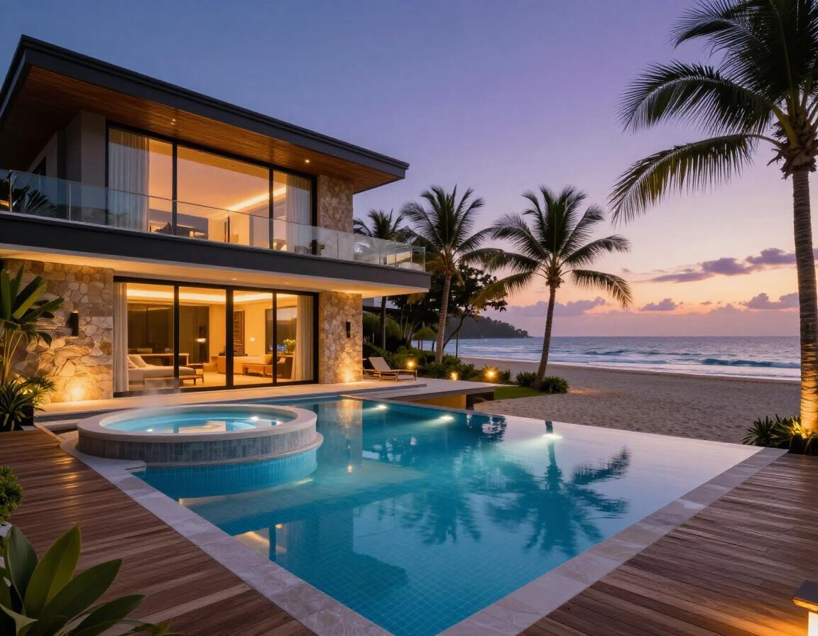 Beach retreats with pools and spas