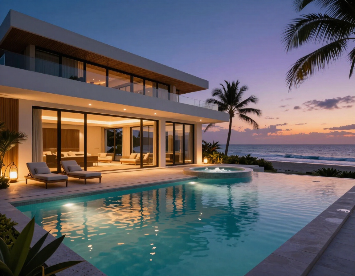 Beach retreats with pools and spas