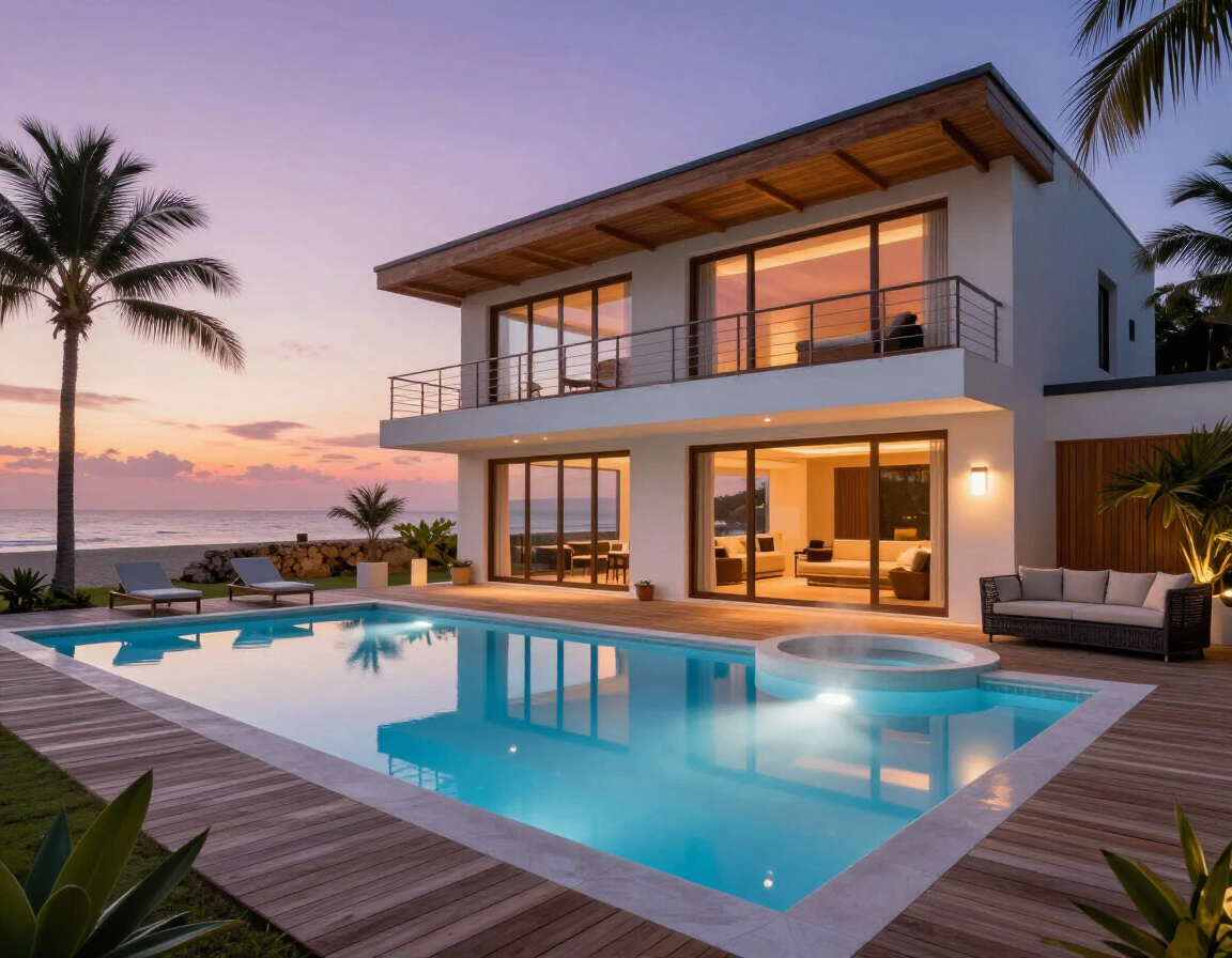 Beach retreats with pools and spas