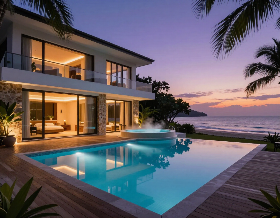 Beach retreats with pools and spas