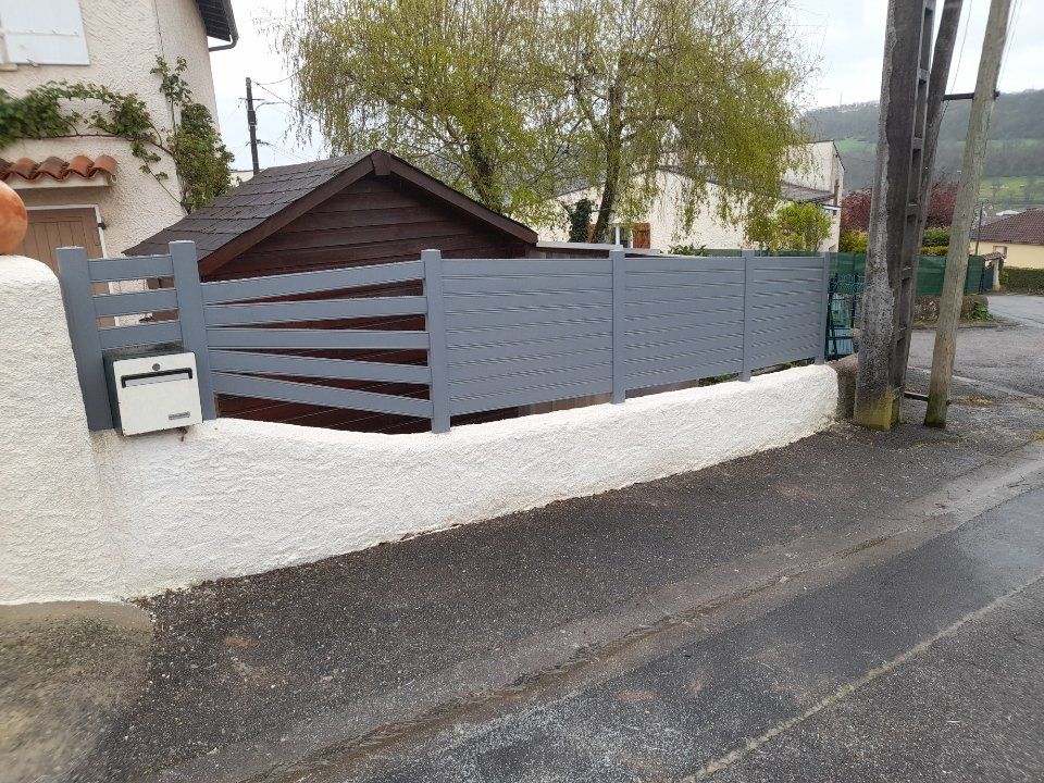 Ajout de clôture gris platine