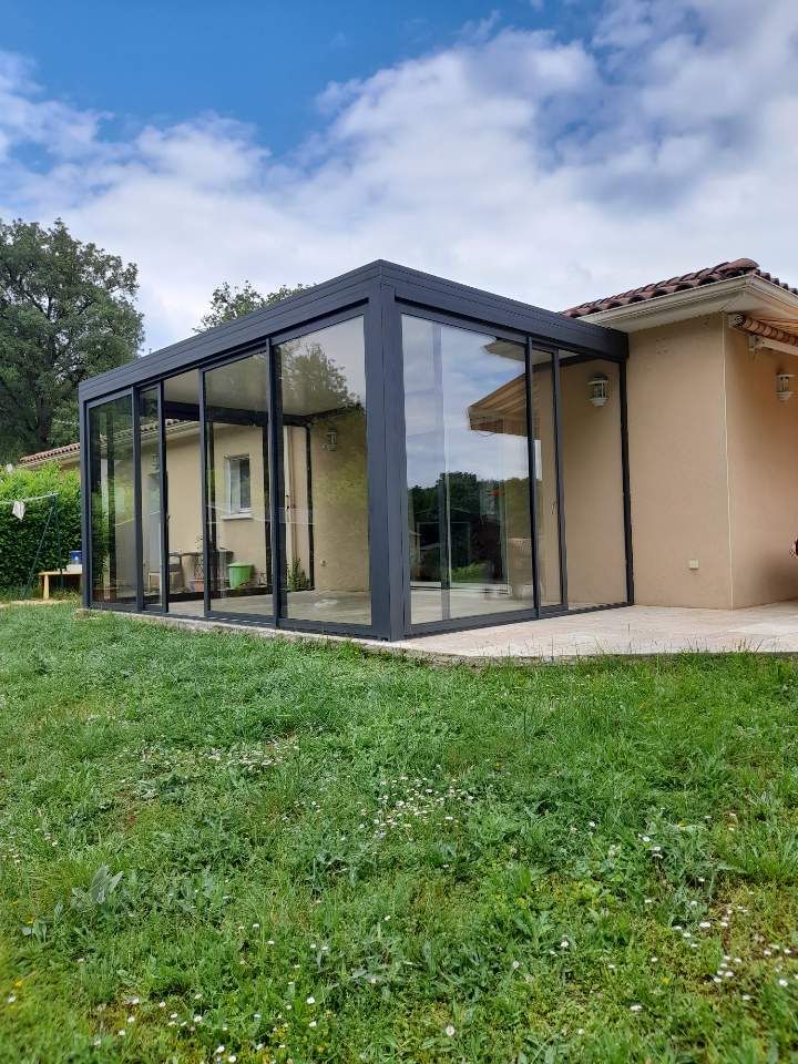 Pergola gris anthracite