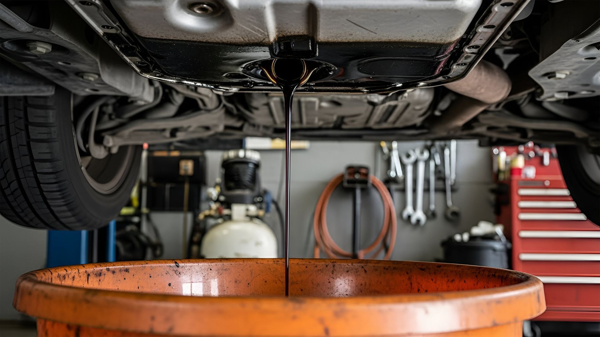 Vidange d'une voiture