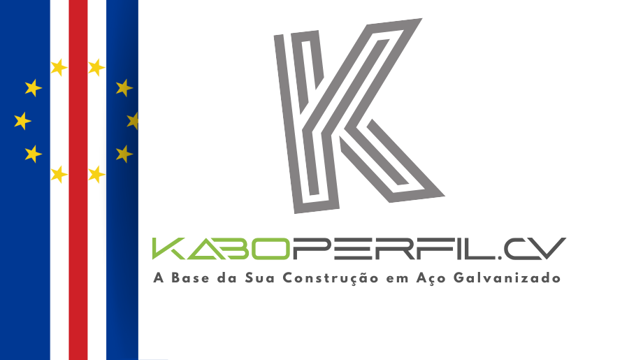 Logo for KaboPerfil.cv with Cape Verde flag on the left, a large grey
