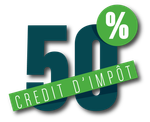 Logo Crédit d'impôt 50%