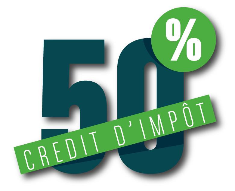 Logo crédit d'impôts de 50 %