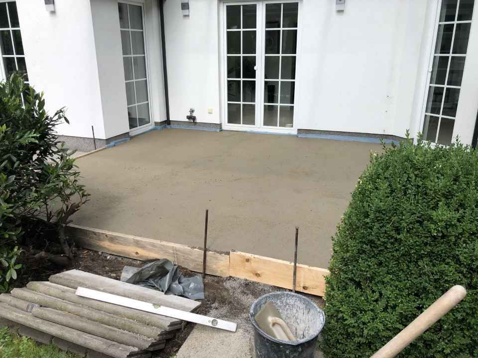 Terrasse aus Beton