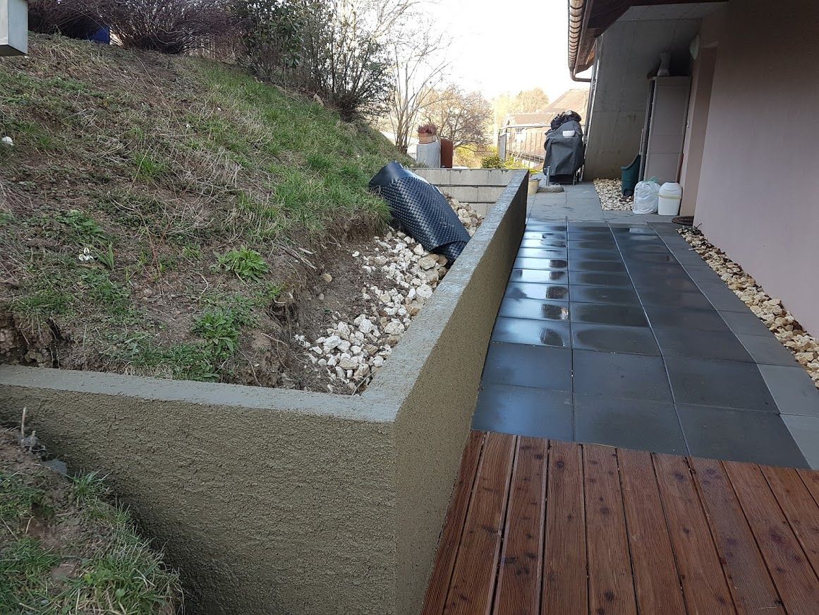 Construction de mur - LMpaysage